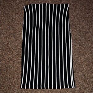 For the Republic Black and White Striped Pencil Skirt Size Small